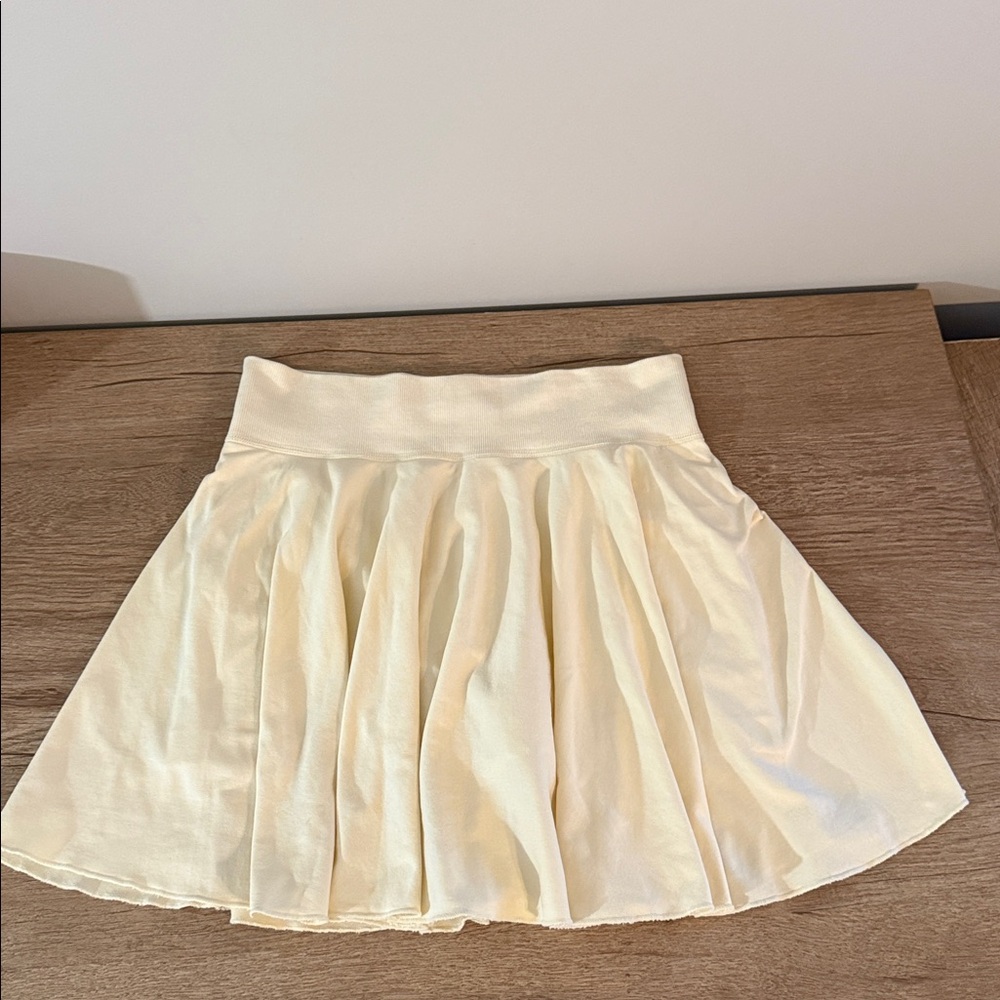 OQQ Cream Colored Skort w/Shorts and Hidden Pocket, M
